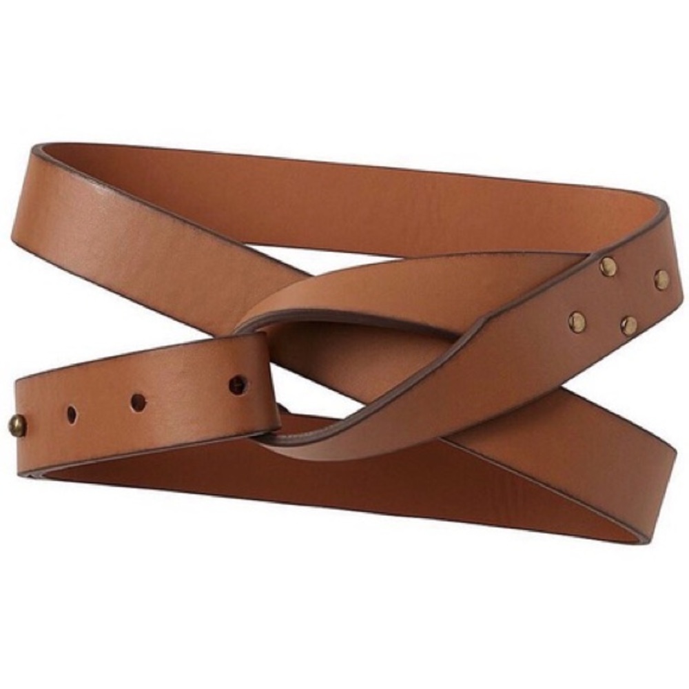 NWOT Gap brown wrap loop faux leather waist belt